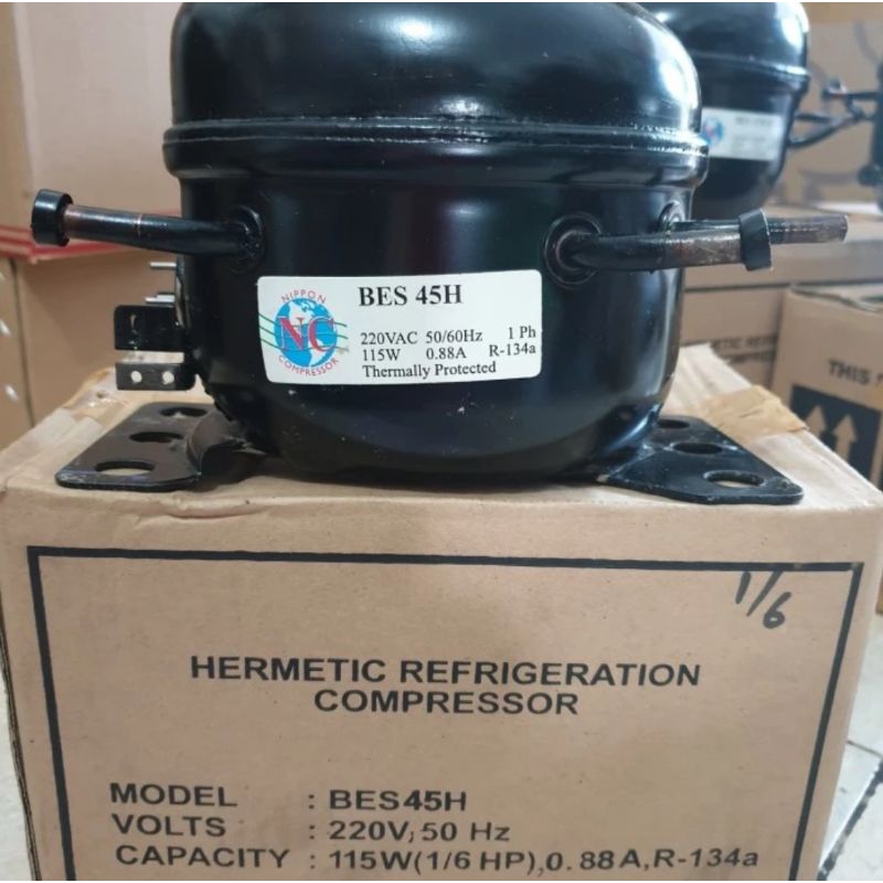 Compresor/kompresor kulkas 1 pintu NIPPON BES45H 1/6 HP