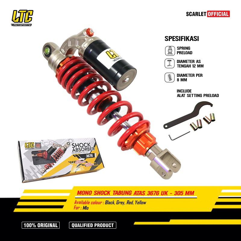 SHOCKBREAKER BELAKANG VARIASI MODEL KYTACO UKURAN 305MM YAMAHA MIO J/MIO GT/SOUL GT/FINO FI