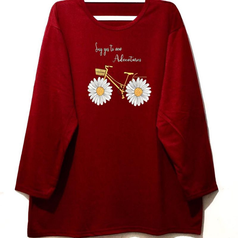 ( COD ) KAOS CEWEK LENGAN PANJANG JUMBO XXXL LD 130 - XXXXL LD 140 / FA / KAOS JUMBO / OVERSIZE /