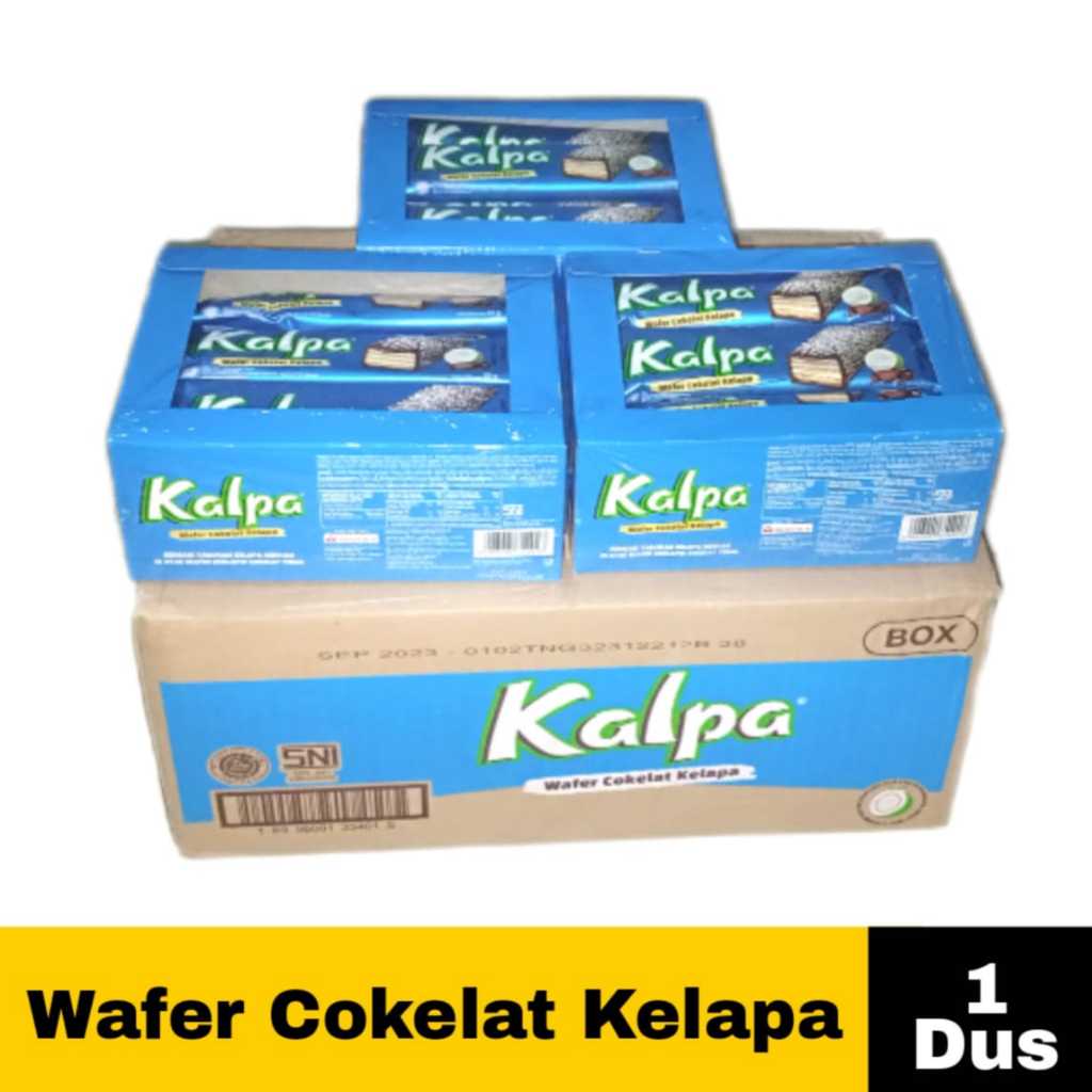 

1 Dus Kalpa Wafer Coklat Kelapa Isi 8 Box (96 pcs) / 1 Karton Kalpa