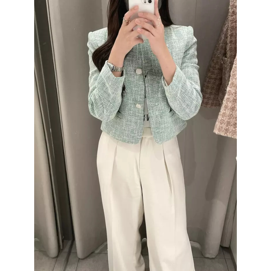 Zia Tweed Blazer - Tweed Blazer - Blazer Wanita - Blazer Korea