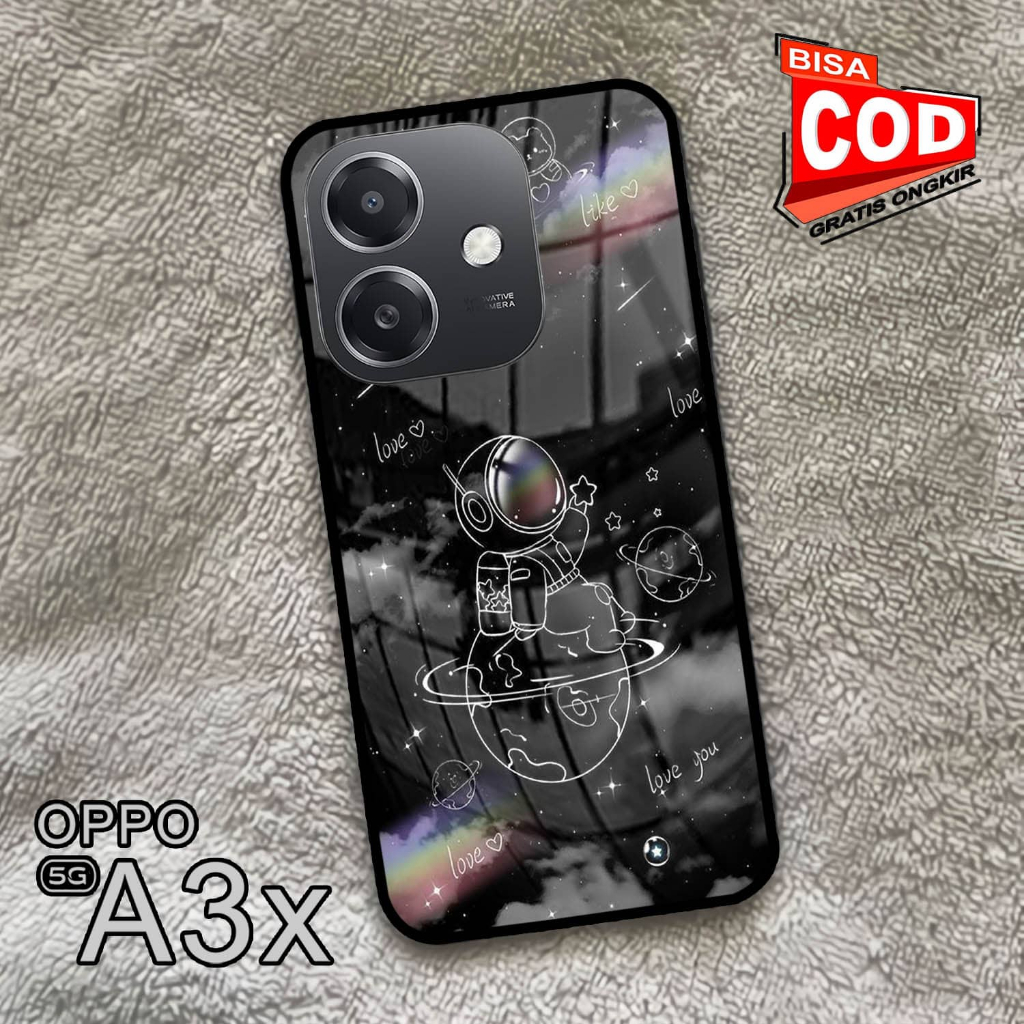 Softcase Glass Kaca | Case Kaca | Casing Kaca | OPPO A3X [S94]