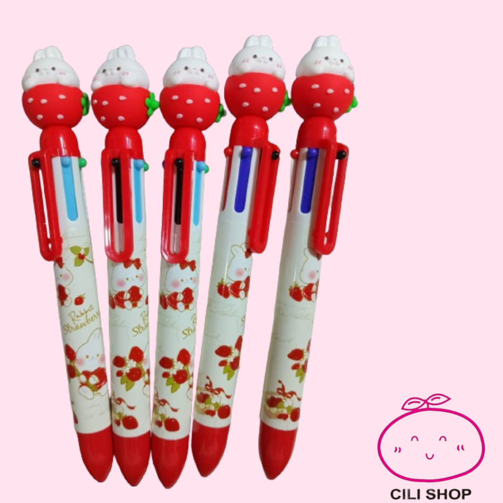 

Bolpoint 6 warna model Kelinci 0.1mm 6 warna / Bolpoint lucu kelinci / Bolpoint Fancy / Bolpoint kelinci putih / Bolpoint kelinci strawberry