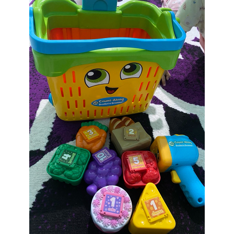 Leapfrog Count Along Basket & Scanner Preloved