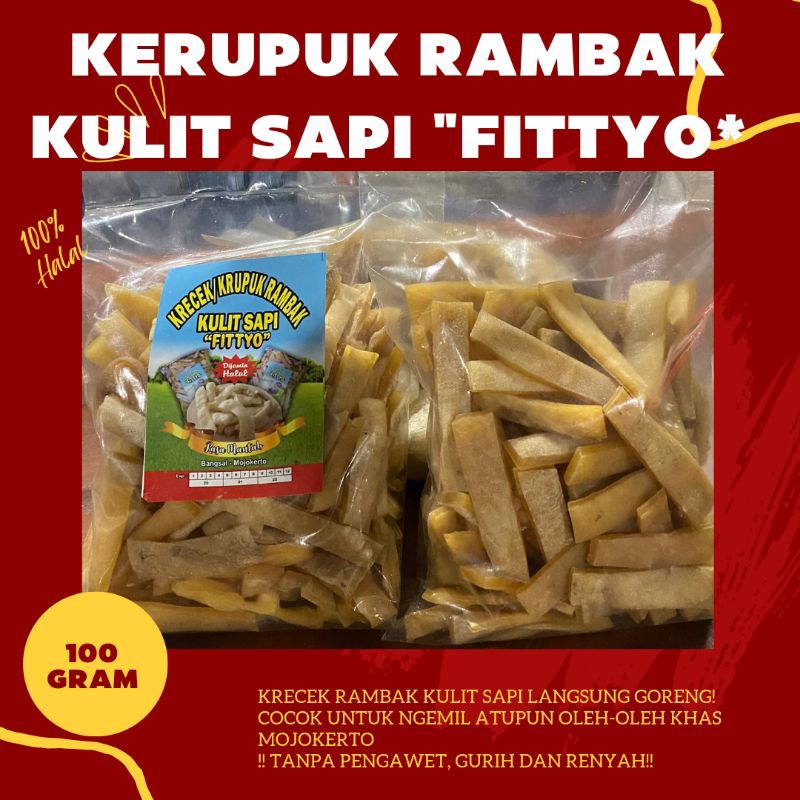 

Krecek rambak kulit sapi "FITTYO" 1KG BISA MIX