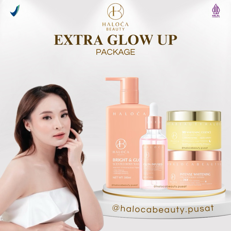 HALOCA BEAUTY | HB Chromosome Night Booster + Sabun Gluta Arbutin  + HB Bibit Collagen Intense White