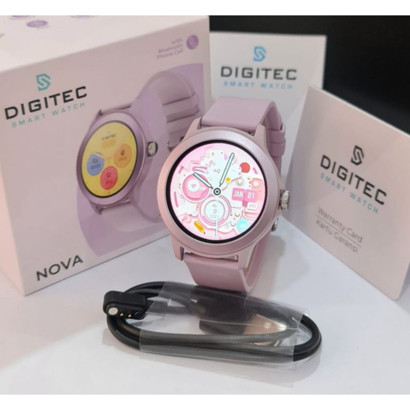 ( BISA COD ) ✅ Jam Tangan Wanita/Pria  DIGITEC SMARTWATCH Nova || Diameter 4.2cm || aInclude box + c