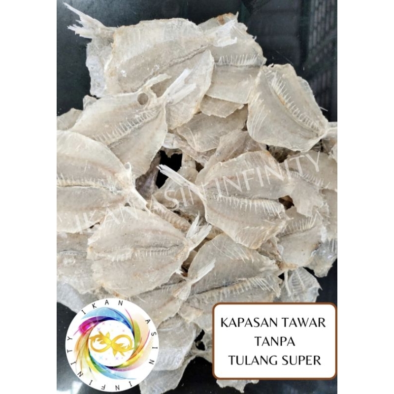 

Ikan asin Kapasan Tawar Tipis Tanpa Tulang (1000 gram / 1 kg)