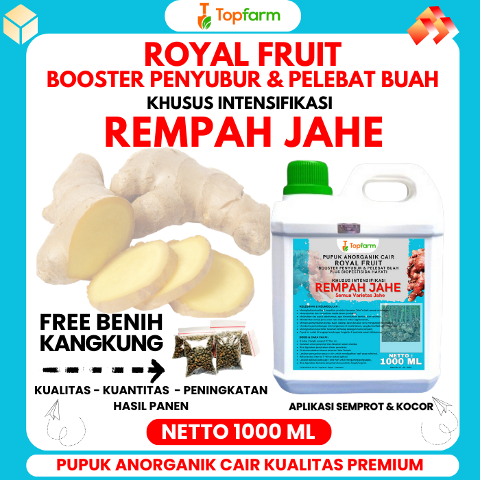 Pupuk TopFarm / Pupuk Pembesar Buah Jahe / Pupuk Khusus Pembesar Umbi Jahe / Pupuk Booster Umbi Jahe