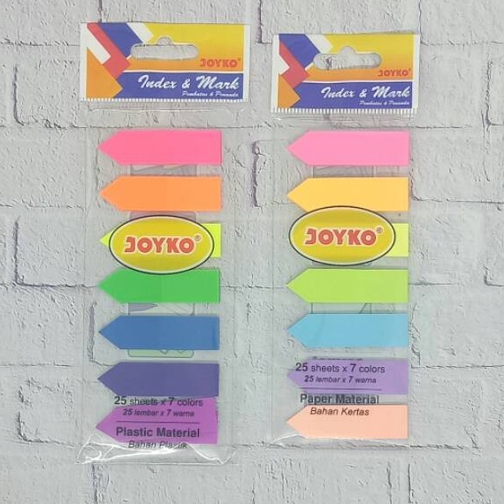 

2 IN 1 Sticky notes Arrow 7 warna Index mark penanda