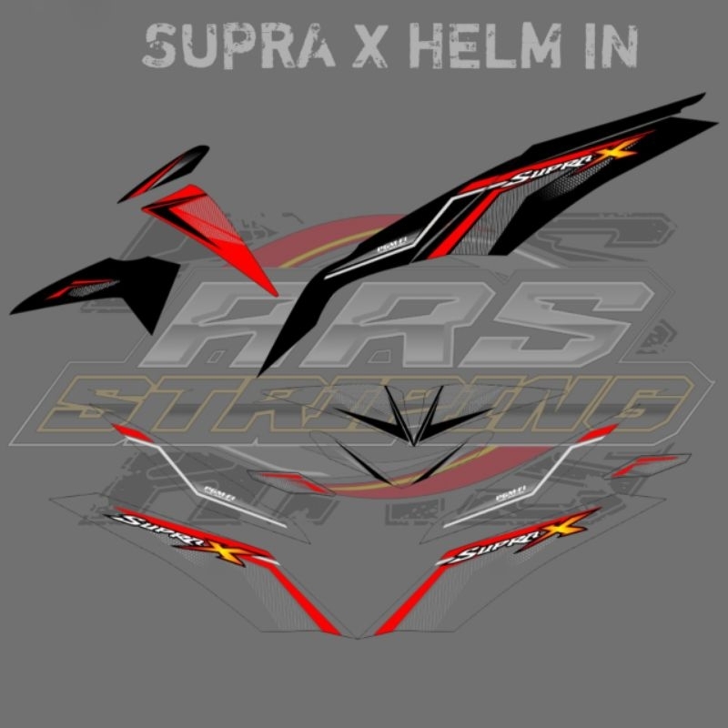 STRIPING STICKER TRANSPARAN SUPRA X HELM IN TRANSPARAN CUSTOM DESIGN NEW KONSEP