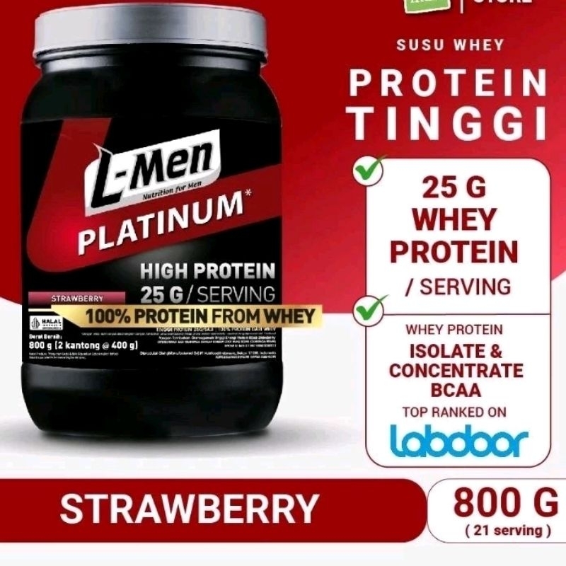L-Men Platinum Strawberry 800gr Whey Protein