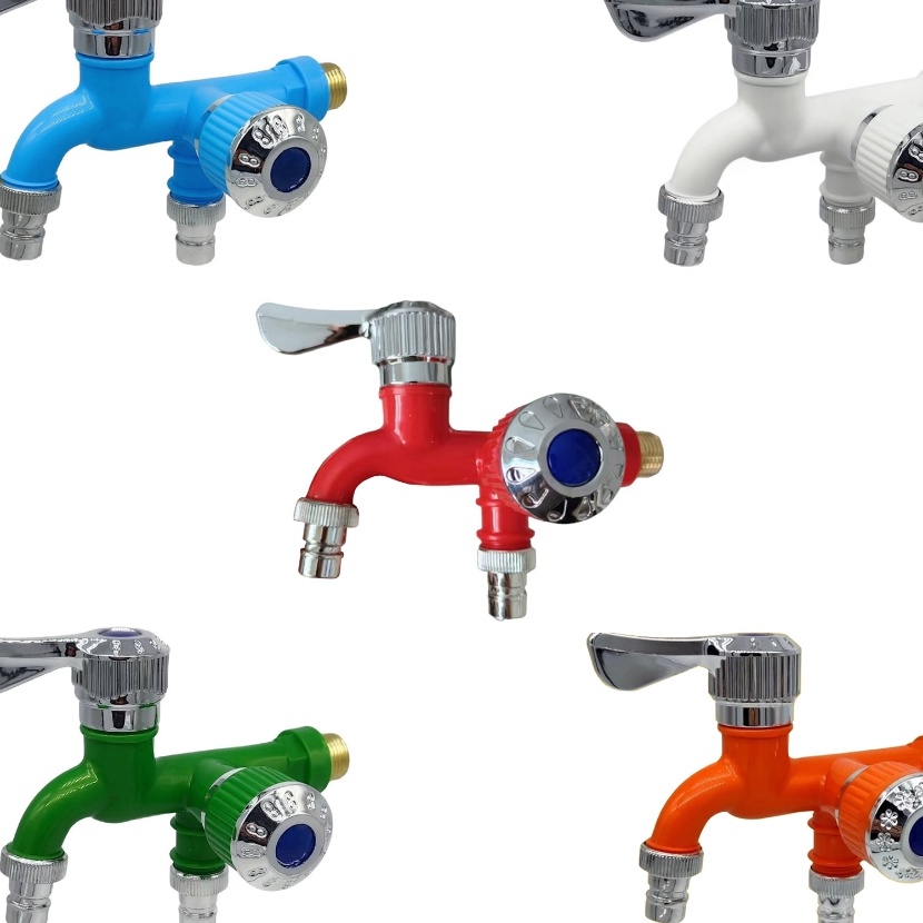 Cashback Kran Cabang Plastik Drat Kuningan Keran Mesin Cuci  inci Kran Air