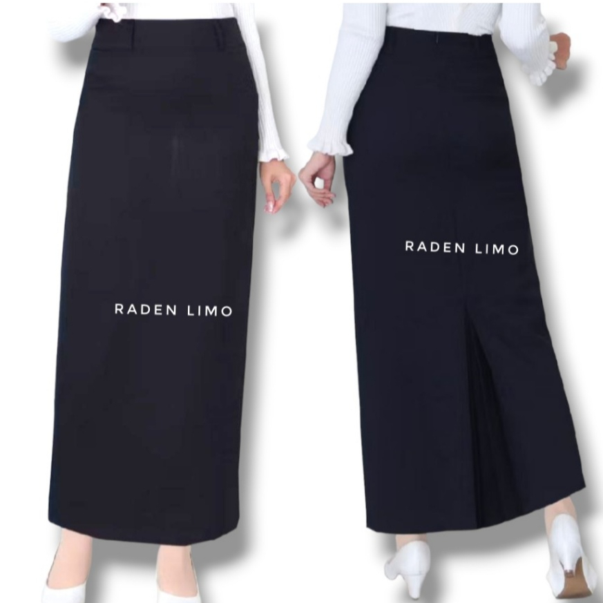 Tampil Modis  Rok Kerja Wanita Panjang Span Rempel Belakang S-L5 Tampil Modis 