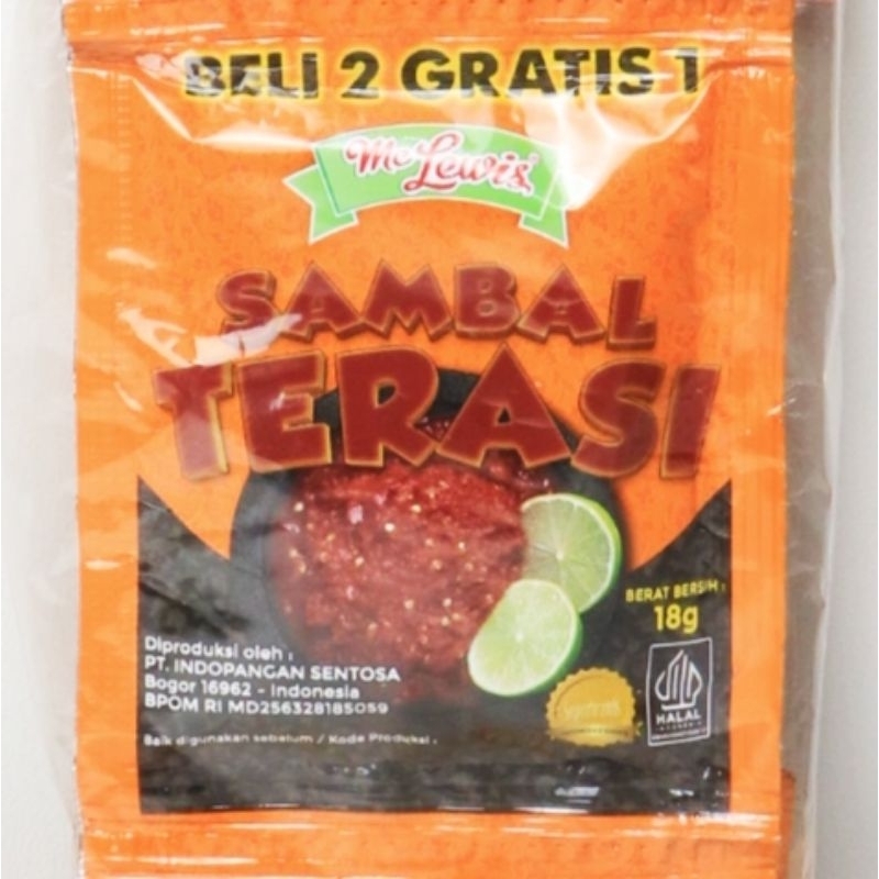 

Sambal Terasi dan Sambal Tempong Mcewis 10 x 18g