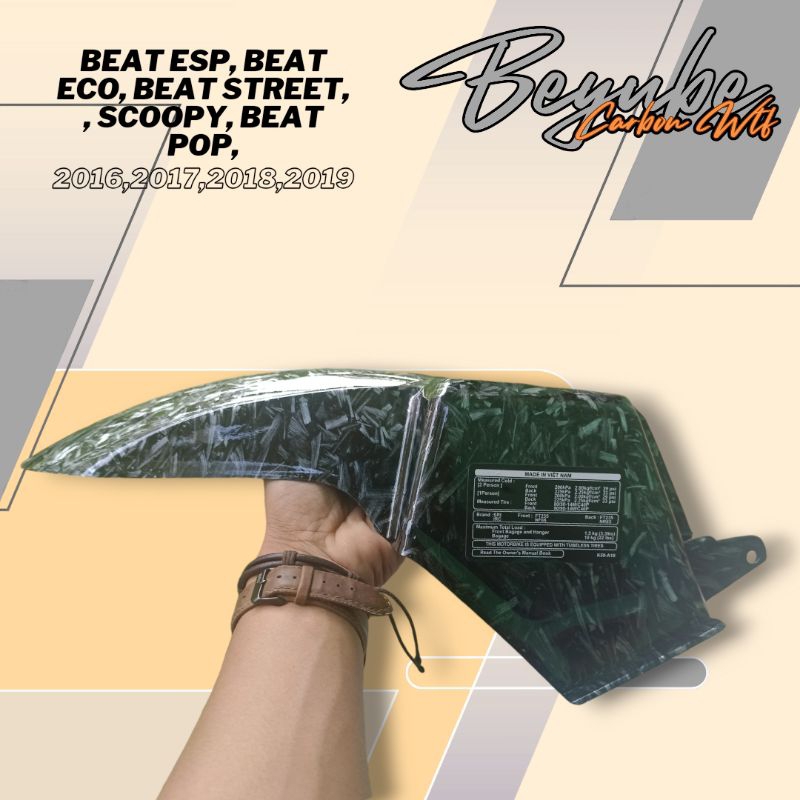 Terlaris Hungger //spakbor kolong CARBON FORGED honda beat esp//beat eco//beat fi esp//beat pop//bea