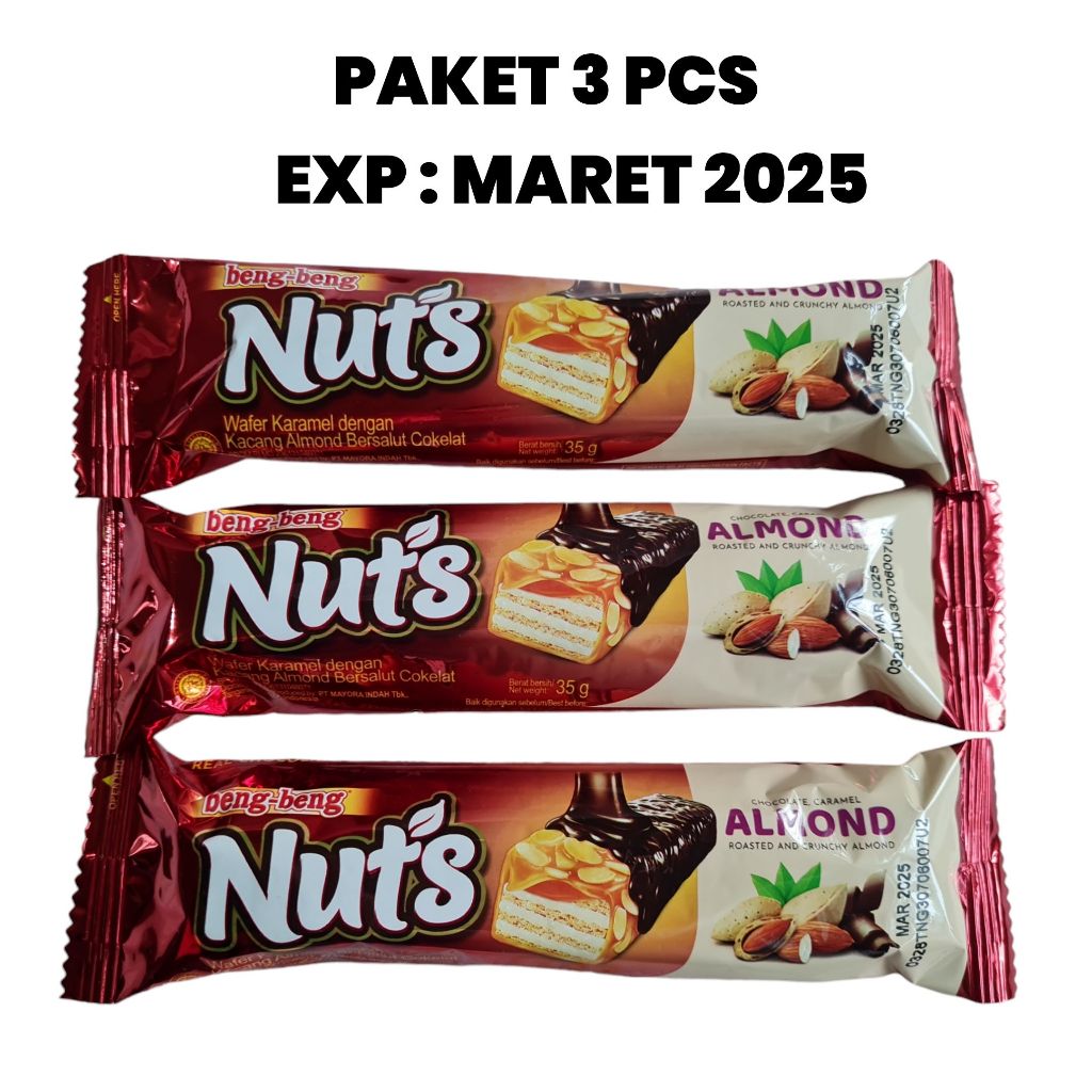 

PAKET 3 PCS BENG BENG NUTS ALMOND 35G