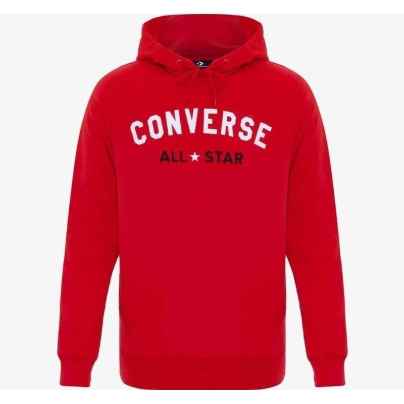 SALEEE 100% Original Converse All Star Logo Hoodie Red Men's Kode Produk : CONMJ1082610