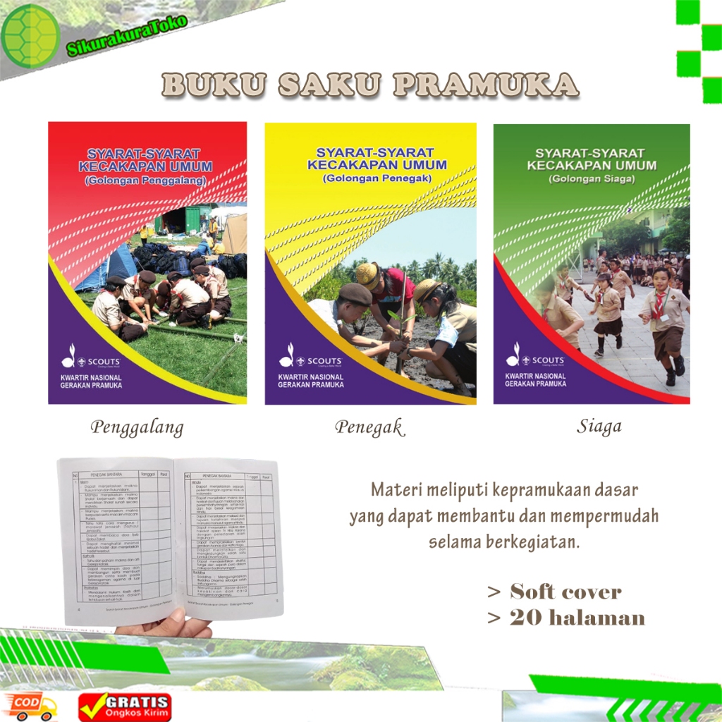 

(SDA) Buku Saku SKU Pramuka Anak Sekolah Siaga Penggalang Penegak Kecakapan Umum SKK SD SMP SMA