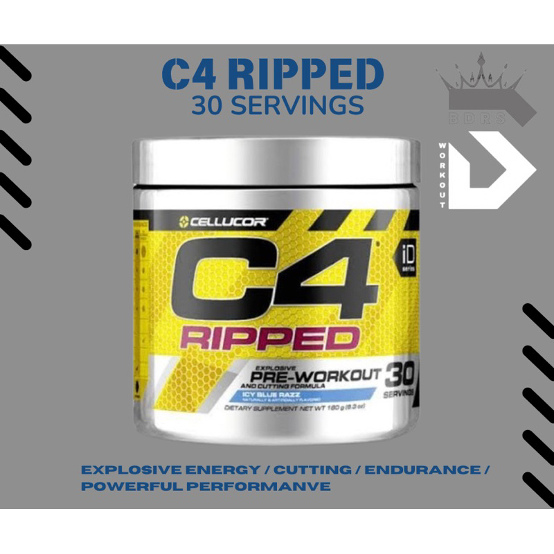 C4 RIPPED FATBURN FORMULA | ORIGINAL 100% | CUTTING | PRE WORKOUT | SUPLEMEN DIET | PEMBAKAR LEMAK |