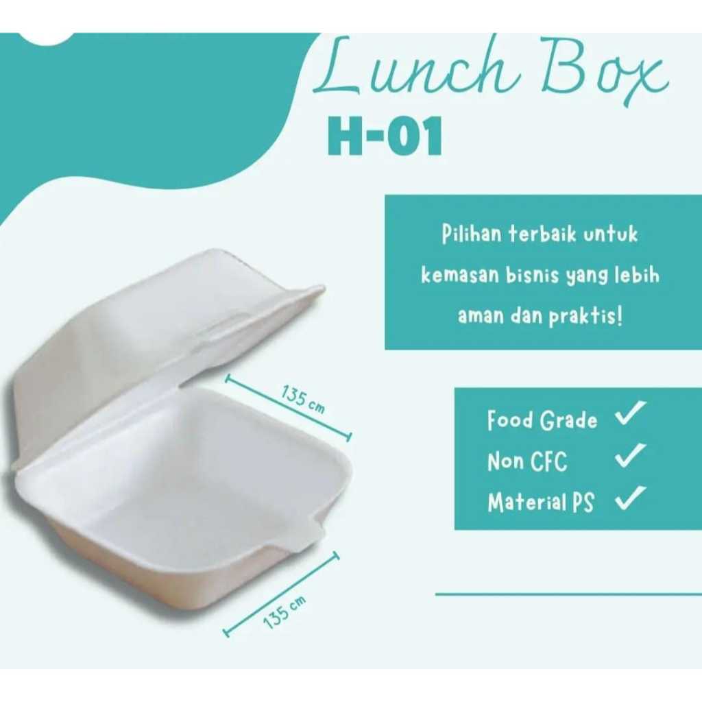 styrofoam kecil , styrofoam burger  TEMPAT SNACK&KUE FOAM (isi 200pc) /LUNCH BOX KCS H-01