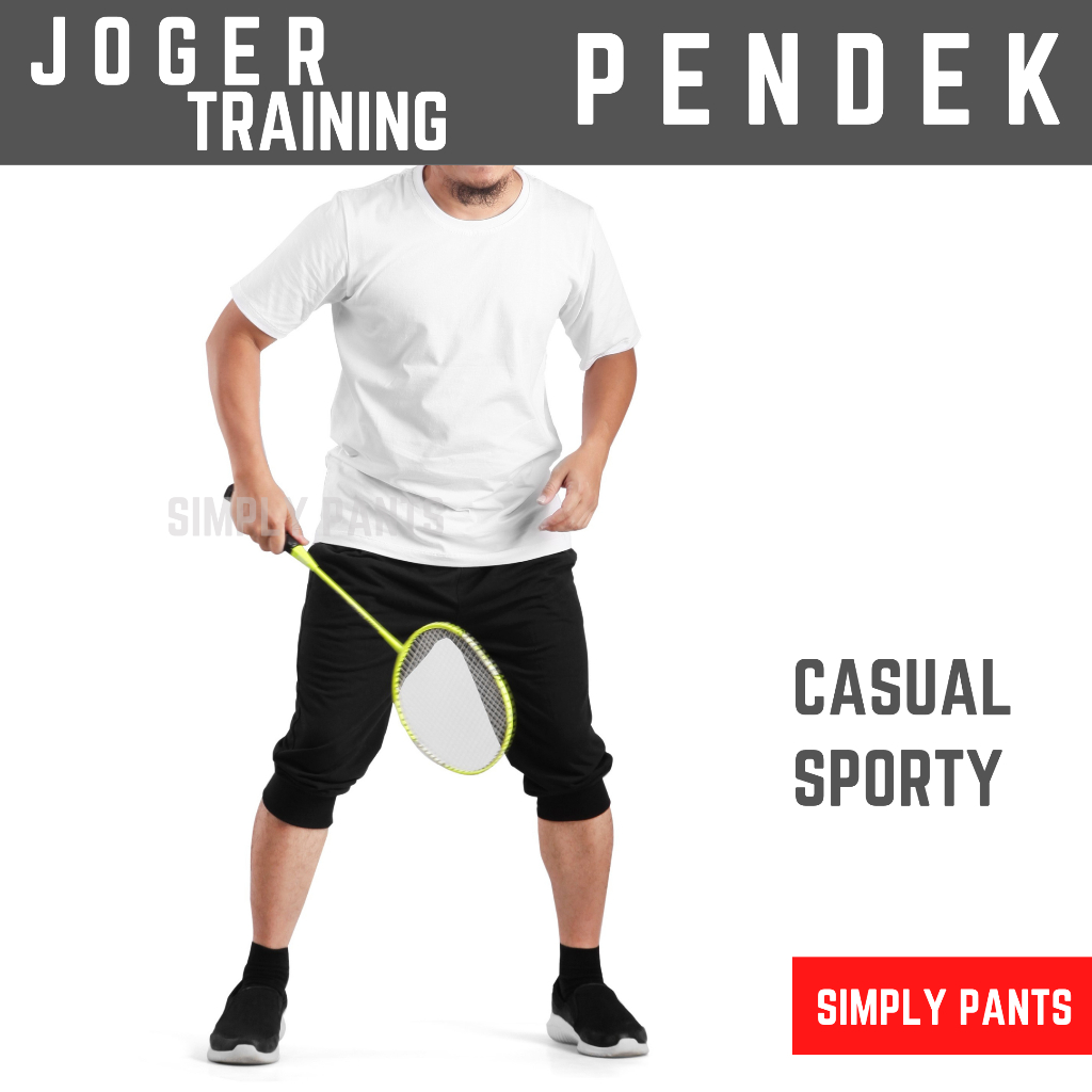 Joger Pendek Pria  Joger Selutut  Dewasa Joger Olahraga Celana Pendek Olahraga Pria Celana Pria 3/4 