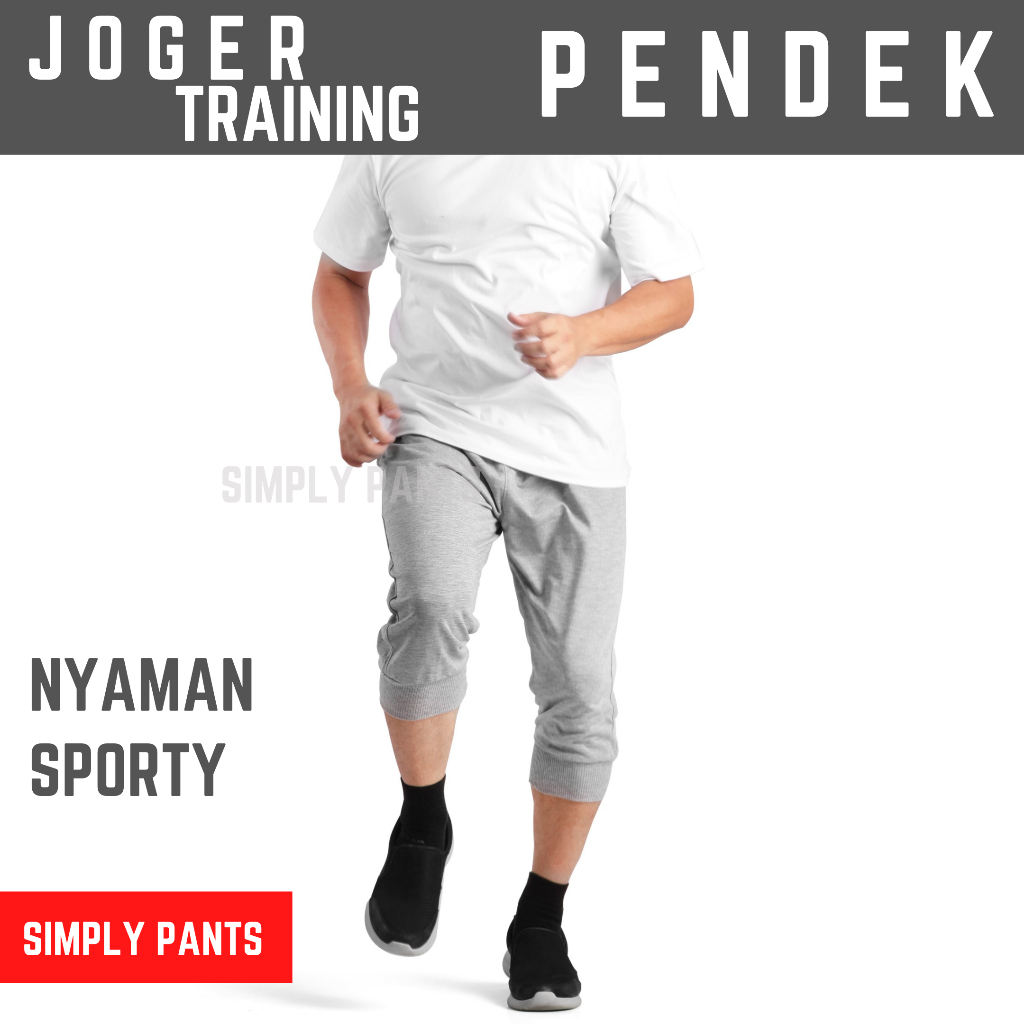 Celana Training pendek Pria Jogger 3/4 Pria Training Celana Selutut Pendek Pria Celana Joger Pria Pe