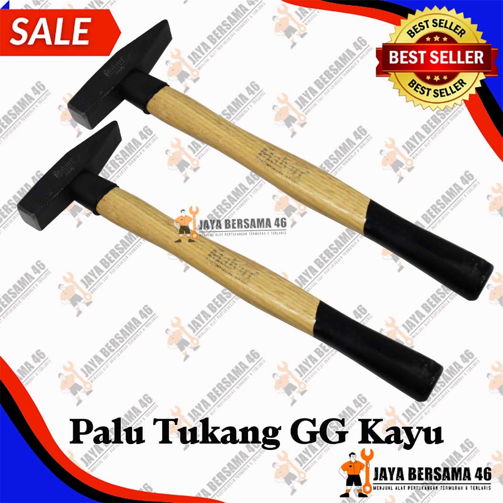 MALVIN PALU TUKANG GAGANG KAYU/ PALU TUKANG GAGANG KAYU MALVIN/PALU GAGANG KAYU 3 UKURAN/PALU/PALU T