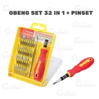 OBENG SET 32 IN 1 + PINSET O7095 OBENG SERVICE ELEKTRONIK