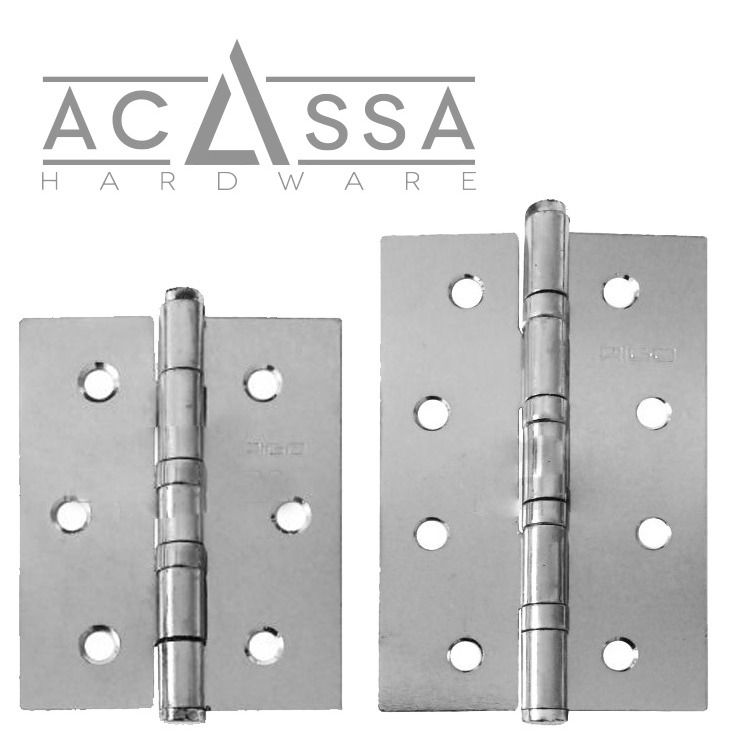 Engsel Pintu Jendela Proyek Tipis Rumah Solid Brass Hinges Chrome AIGO MURAH OBRAL