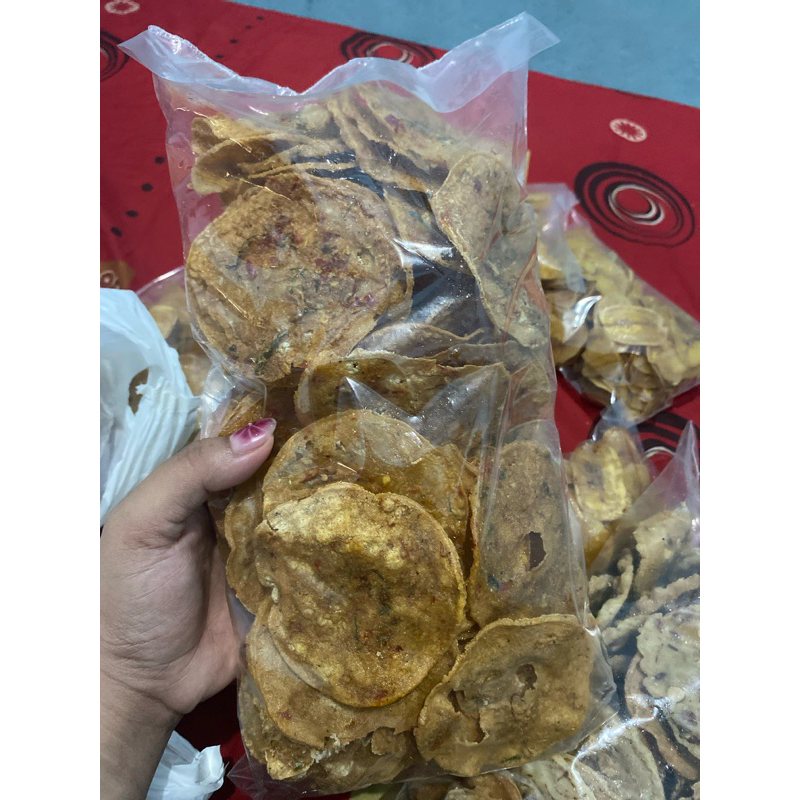 

peyek udang daun jeruk pedes