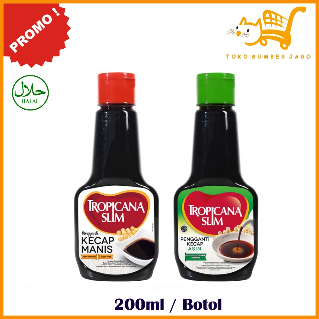 

Topicana Slim Kecap Manis 200ml / Tropicana Slim Kecap Asin 200ml