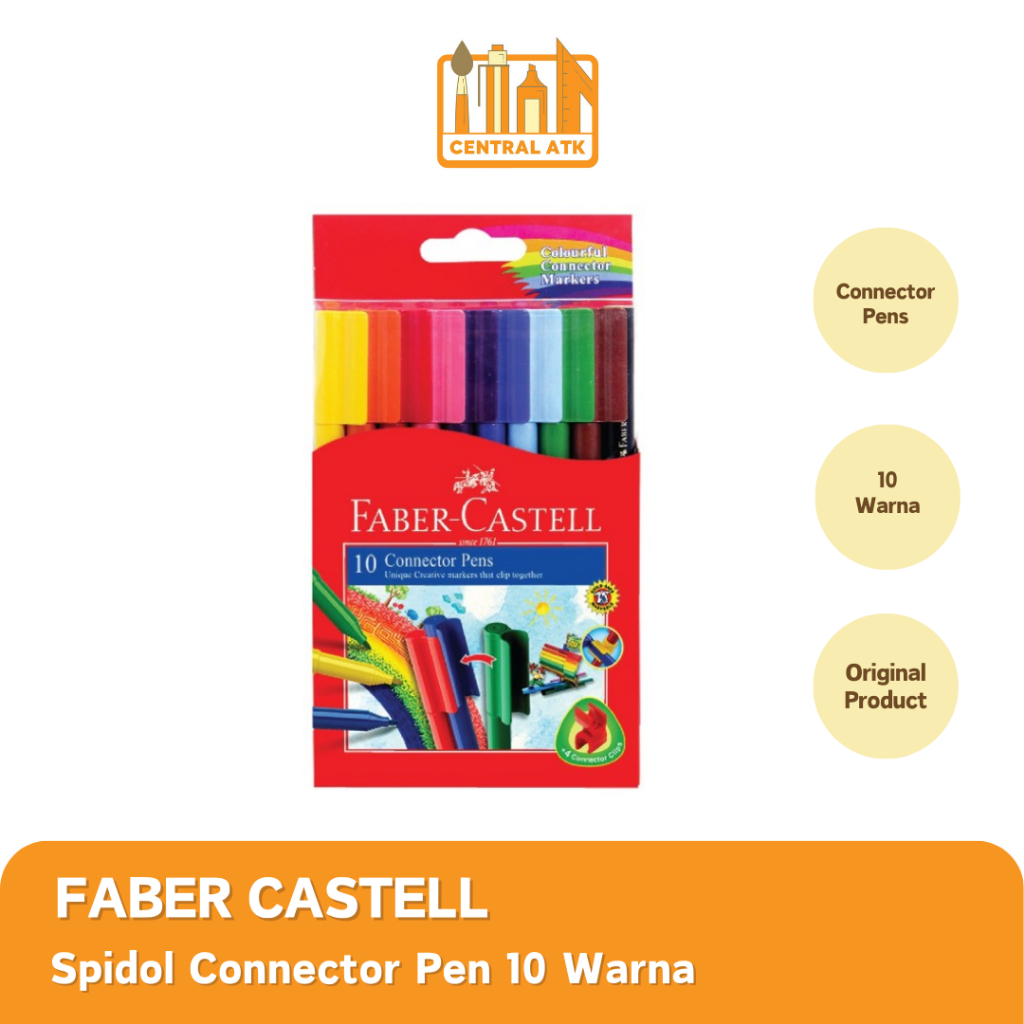 

CONNECTOR PEN / SPIDOL FABER CASTELL 10 WARNA