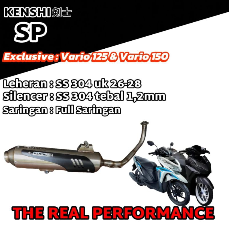 KENSHI SP knalpot standard racing Vario 125 old KZR, Vario LED old, Vario LED new arm old