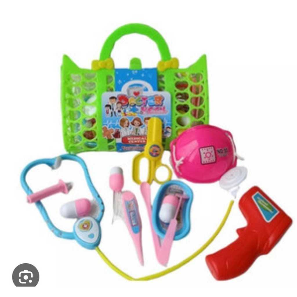 MS01 - Mainan Peralatan Dokter Medis Tas Dokter Masker Medis MS 01