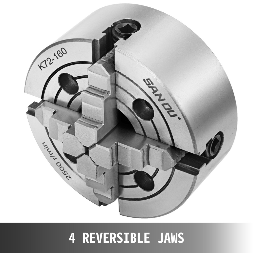 Claw Bubut / Lathe Chuck K72 6 Inch / 160 mm (Kaki 4) Independent