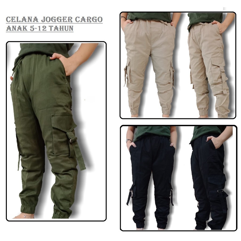 Celana Cargo Anak Perempuan Dan Laki-Laki / Joger Cargo Anak Tanggung Celana Joger cargo anak laki l