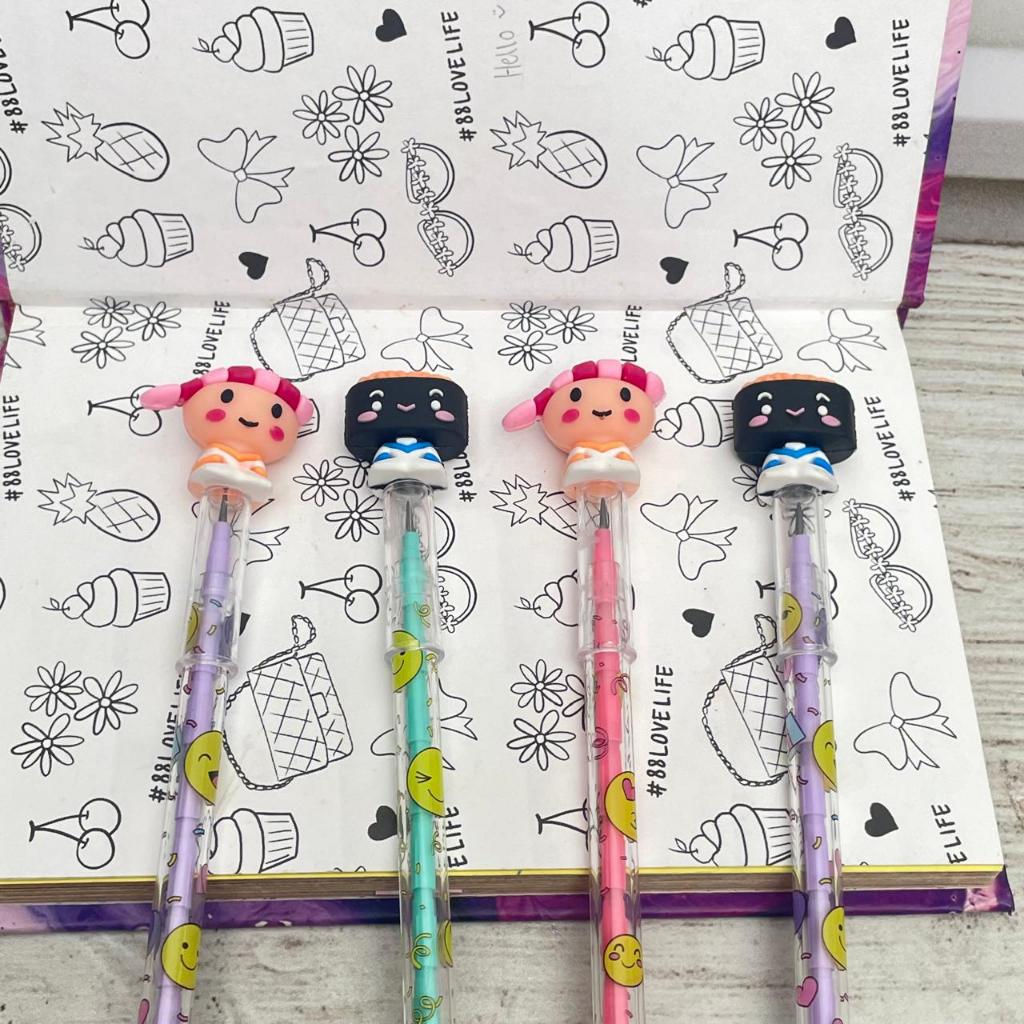 

Pensil Susun Makanan Sushi Food Super Cute PNS 1462 - Pencil Bullet Bensia Sambung dengan Penghapus, Karakter Favorit Anak, Motif Lucu, Best Quality Stationary, Fancy Estetik, Set 4pcs, Harga Terjangkau**