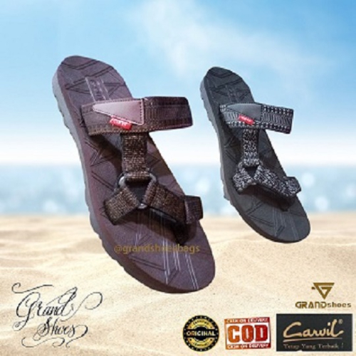 CARVIL Sandal Selop Jepit Footbed Anti Slip Karet Pria Dewasa Spons Casual Original