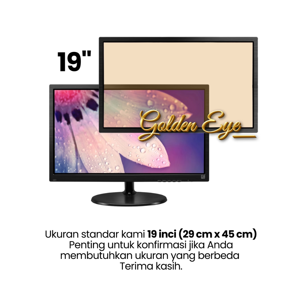 kaca plasma TV protector, kaca anti radiasi Plasma screen pc led dan monitor 19 inc