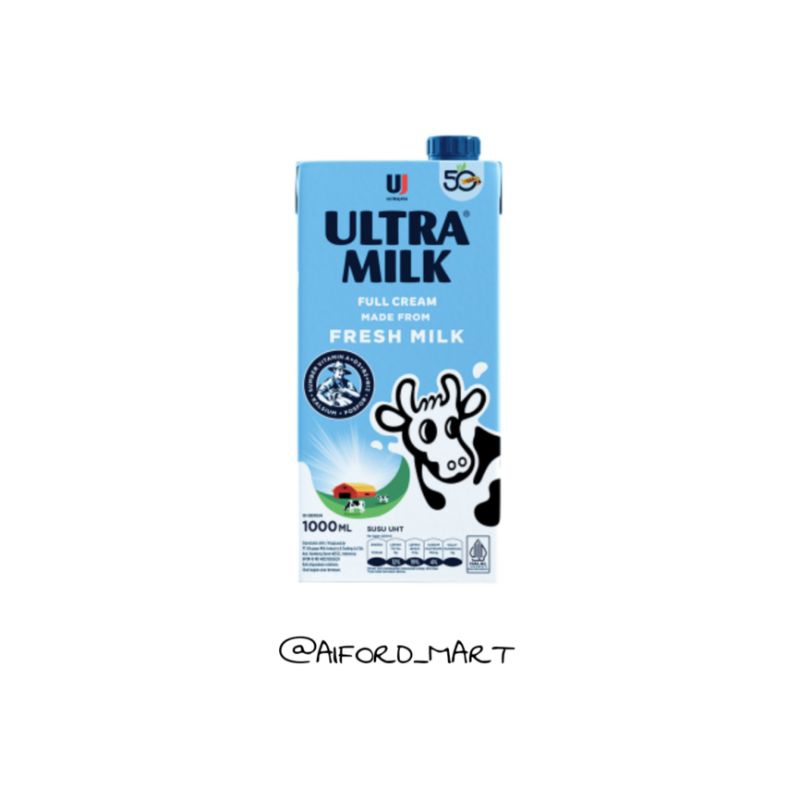 

Ultra Milk Susu UHT Full Cream Kotak 1 L