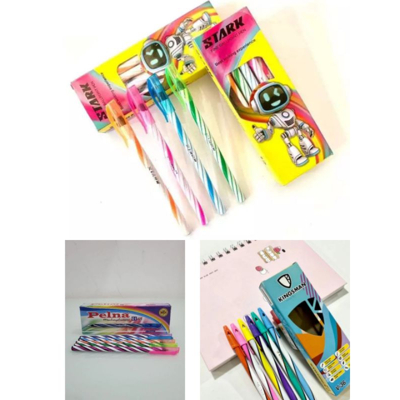 

PULPEN LILIN 1 Lusin(12 pcs) / PEN SPIRAL/ Pulpen Murah