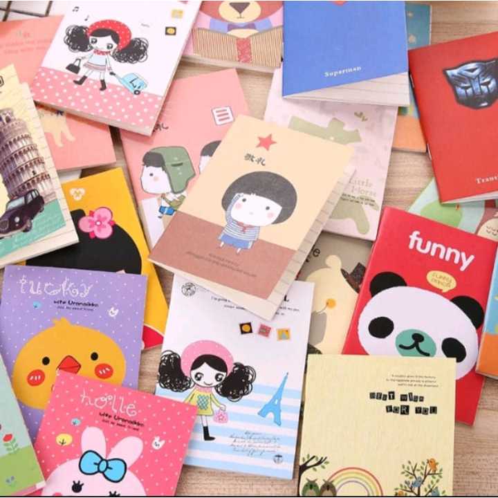 

Buku Tulis Mini Motif Kartun Note Book Mini Cartoon Mini Book Notepad Karakter Buku Tulis Memo