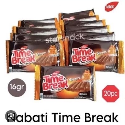 

TIME BREAK COKLAT NABATI 16 gram ISI 20 BONUS 2