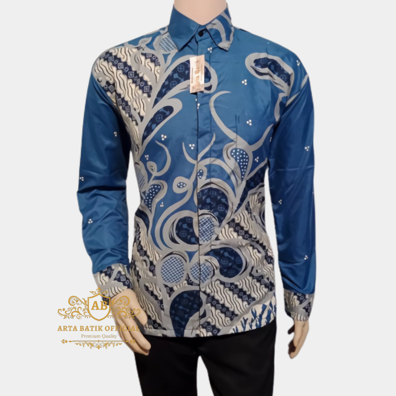 Kemeja Batik Pria Lengan Panjang Premium Batik Seragam Pernikahan Keluarga Kantor S61