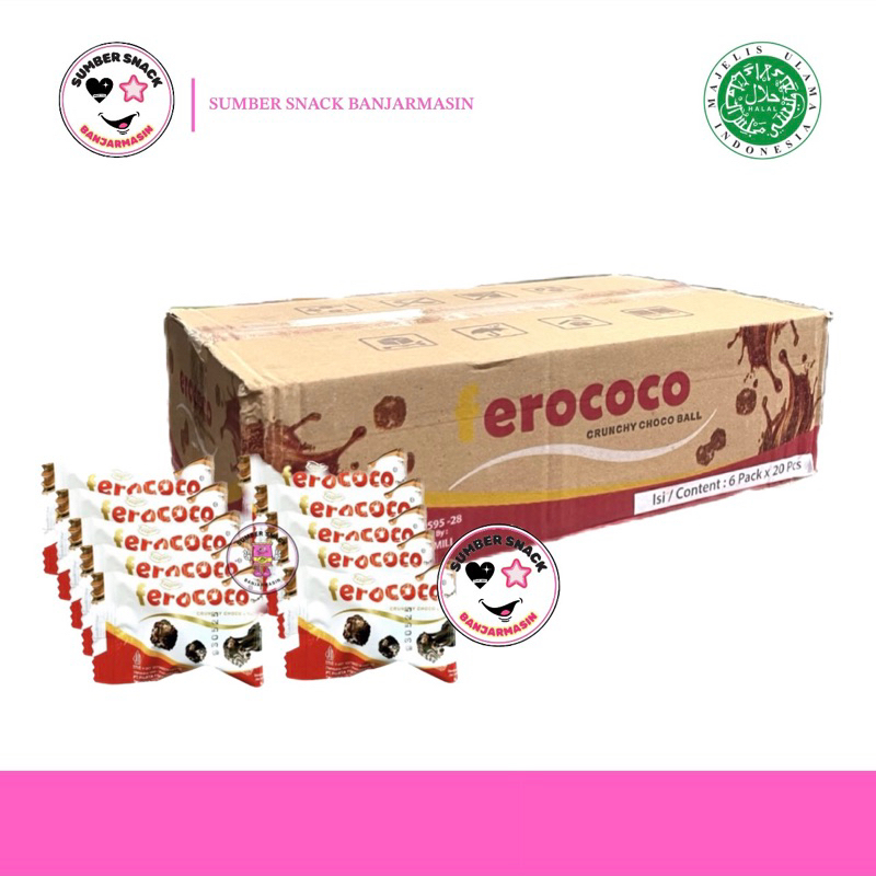 

Ferococo Crunchy Choco Ball Box (Isi 12 Renceng/Box) (960g)