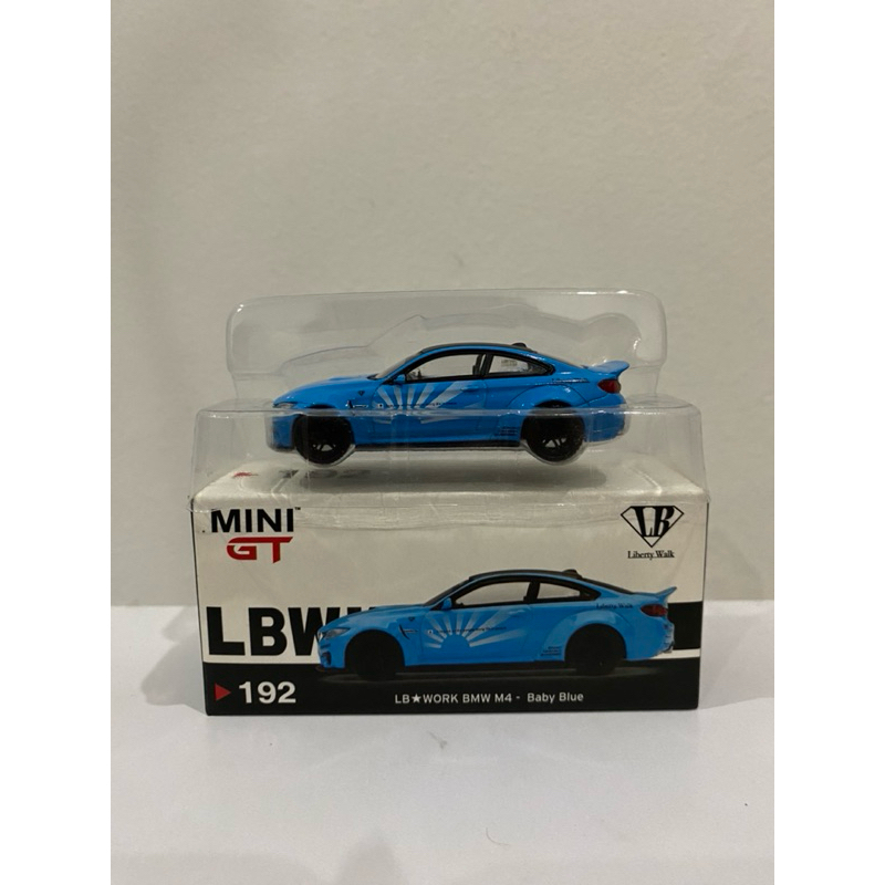 Mini GT #192 LB Works BMW M4 Baby Blue LBWK Liberty Walk