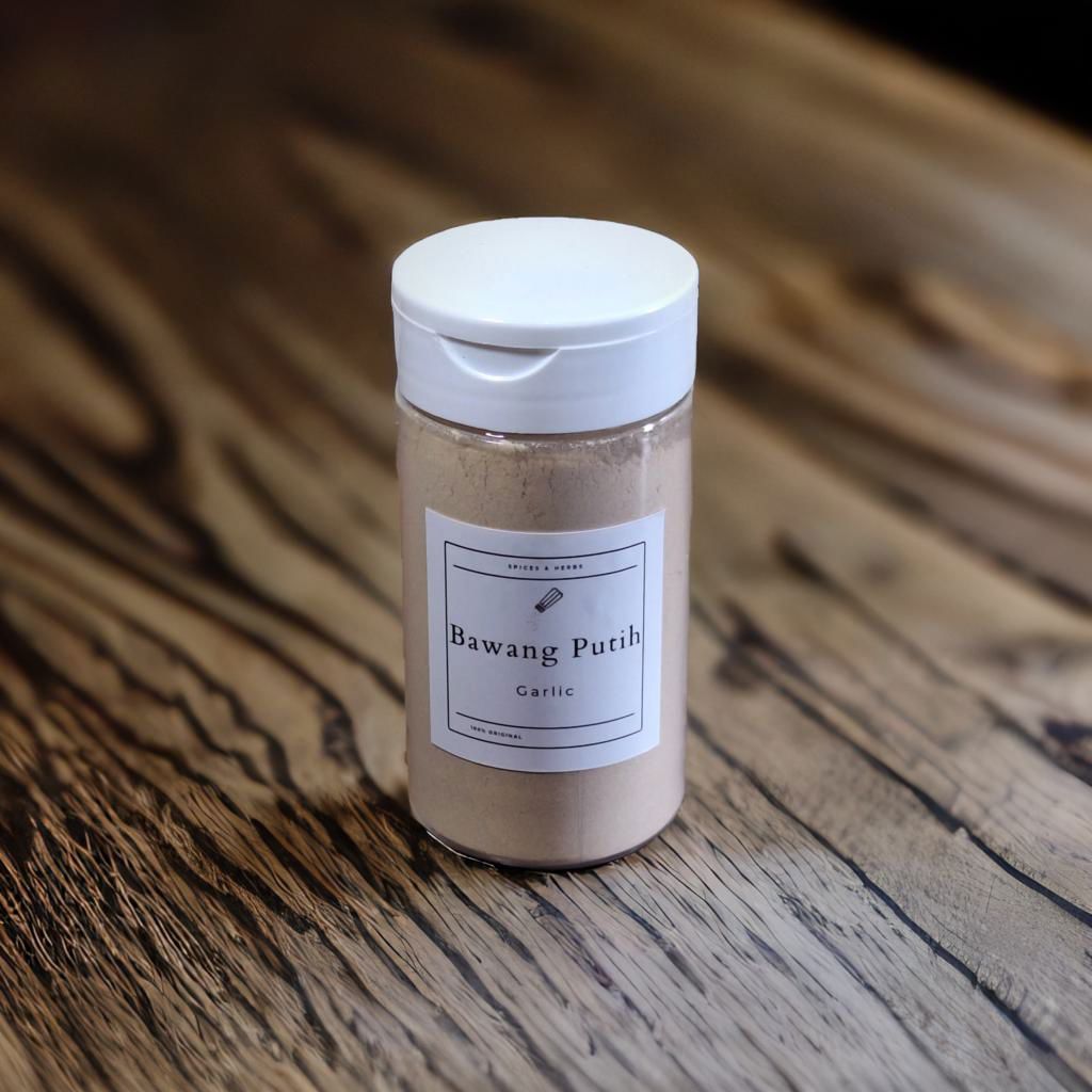 

Bumbu Rempah Bawang Putih Bubuk/Garlic Powder 55gram Kemasan Botol 100ml