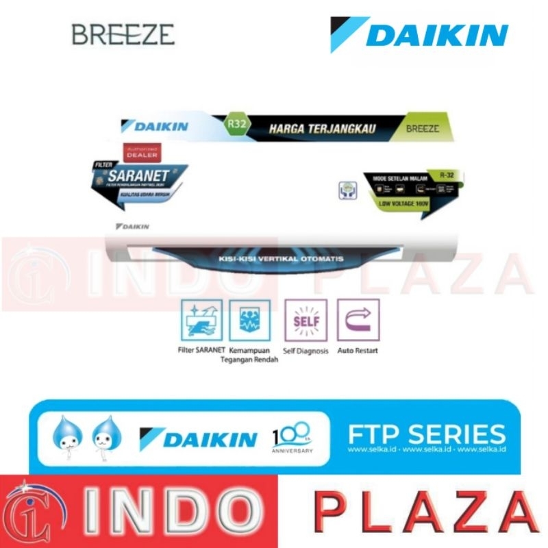 AC DAIKIN 1/2 Pk FTP-15AV149 BREEZE Series (ASURANSI)