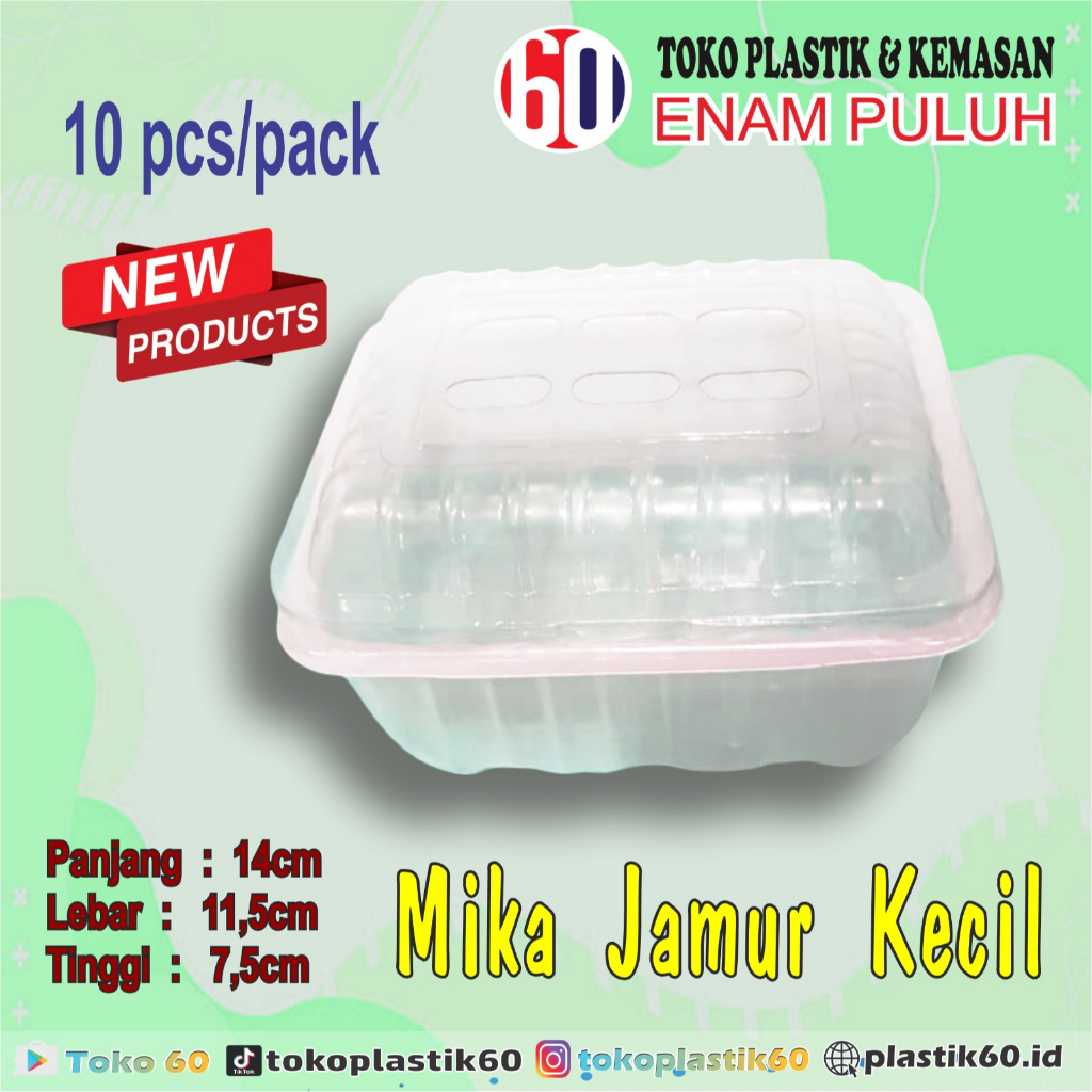 Mika Jamur Kecil / Mika Lunch Box / Mika Salad / Mika Dimsum / Mika Sphagetti bening tebal hemat isi